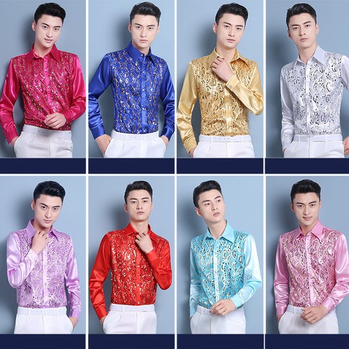 Men sequin top - top, faux