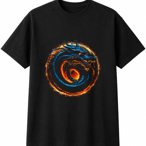 Airbrush coiled dragon with - dragon,