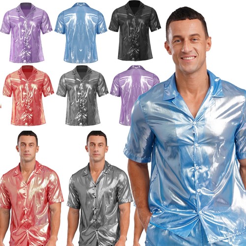 Men shiny metallic short - shiny,