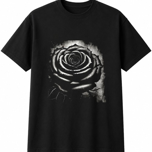 Charcoal black rose with - rose,