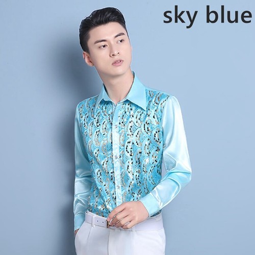 Men sequin top shirt - sequin,