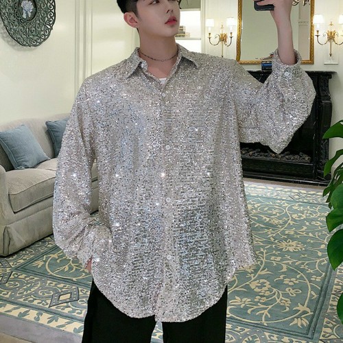 Men glitter sequin - men, top
