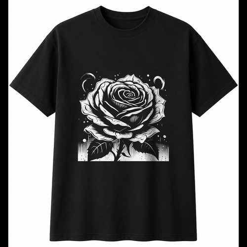 Greyscale black rose - greyscale,
