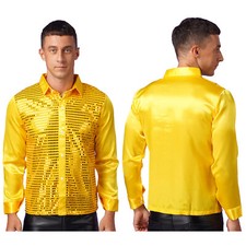 UK Men Sparkly Sequin Shirt
