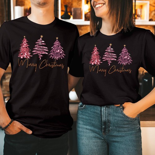Pink glitter christmas - pink,