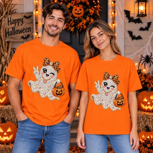Cute ghost shirt faux - cute, t-shirt