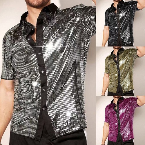 Sequin decorated men button - sequin,