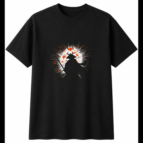 Graphic samurai with sparks - graphic,
