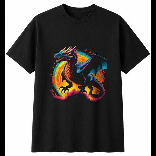 Psychedelic wyvern with - psychedelic,
