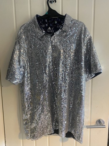 Men silver sequin sparkly - men’s,