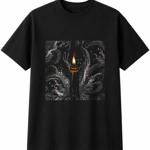 Black candle with sparks - candle,