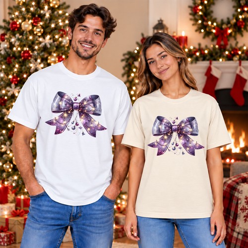 Sparkly bow shirt - t-shirt, coquette