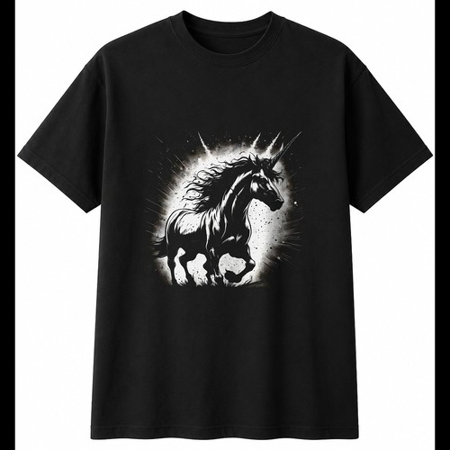Charcoal unicorn with sparks - charcoal,