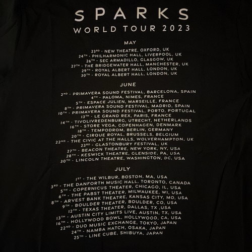 Sparks 2023 tour official - sparks,