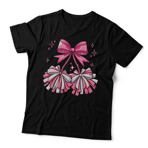 Sparkly pink cheer bows - cheer,