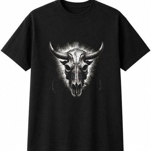 Bull skull with - bull, fantasy