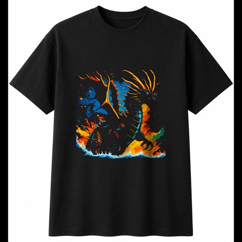 Psychedelic sea dragon - dragon, with
