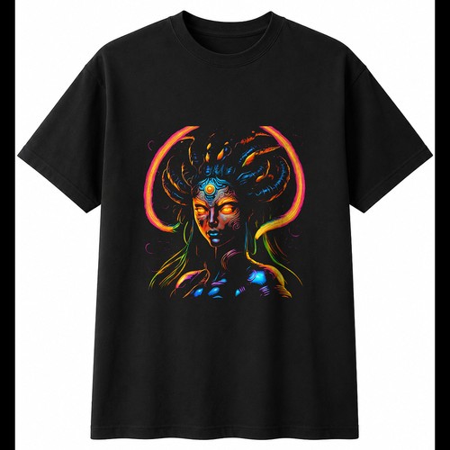 Neon gorgon with sparks - neon,