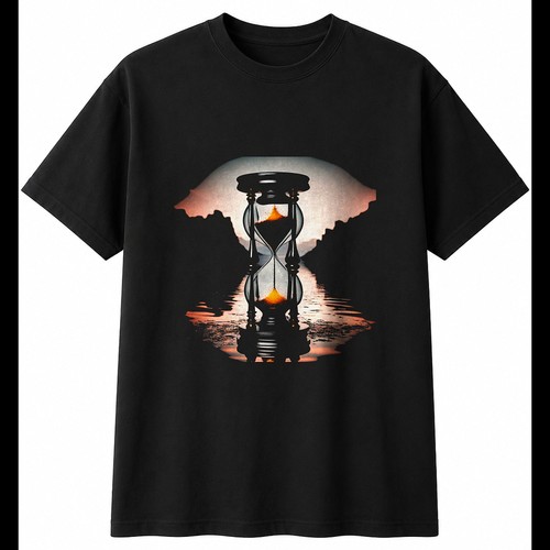 Double exposure hourglass with - double,