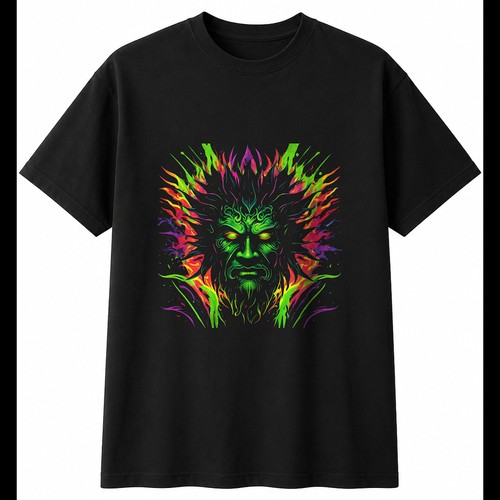 Neon green man - neon,