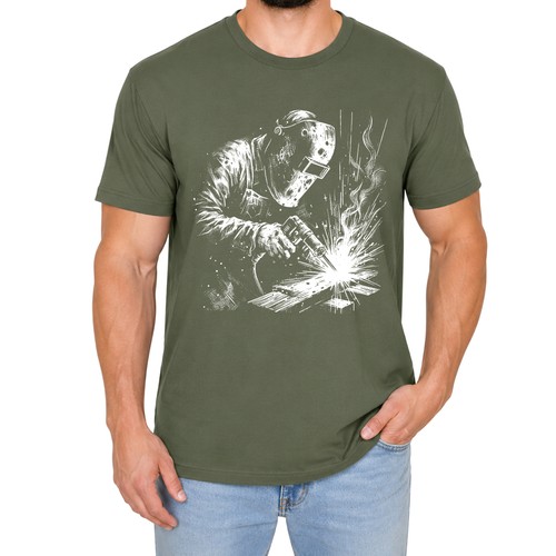 Vintage distressed welder mens - vintage,