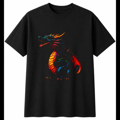Neon coiled dragon with - neon,