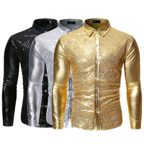 Mens sequin metallic shiny - metallic,
