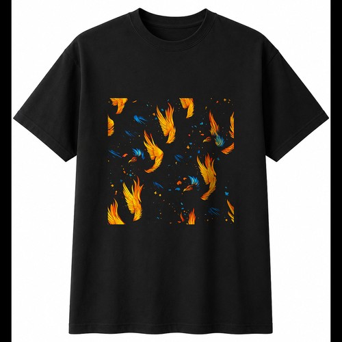 Psychedelic phoenix with - psychedelic,