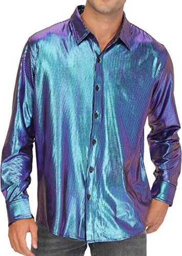 Men button shirt nightclub - up,
