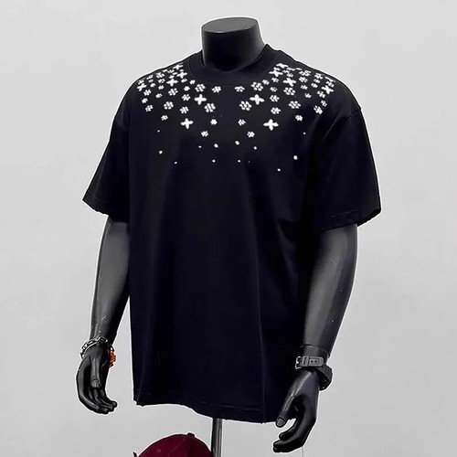 Men floral rhinestone - men's, short