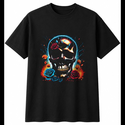 Double exposure skull - double,