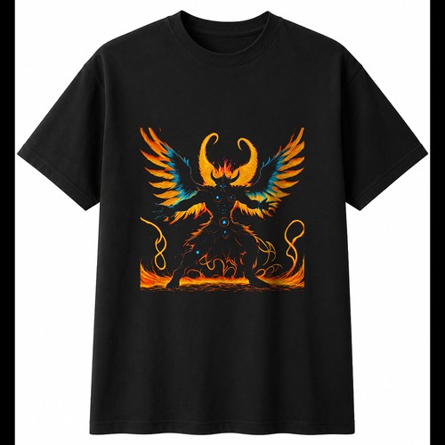 Neon djinn with - djinn, sparks