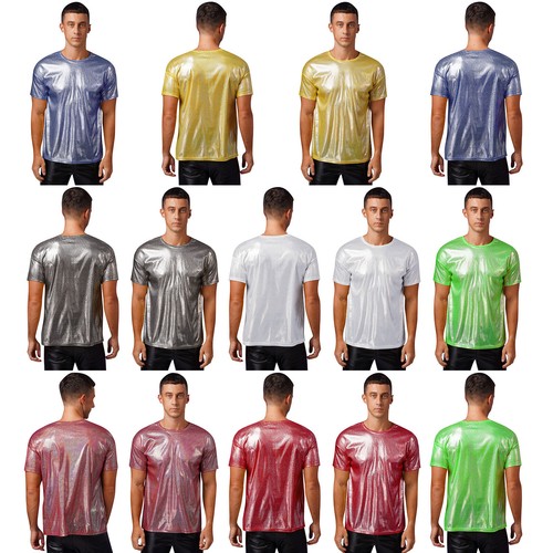 Men shirt metallic tops - men's, t-shirt