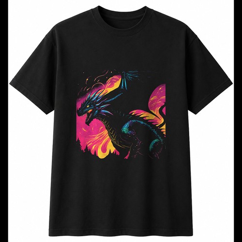Colourful wyvern with - wyvern, sparks