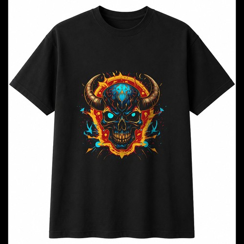 Tattoo horned skull - tattoo,