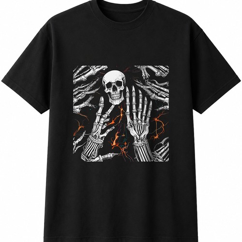 Skeleton hand with sparks - hand,