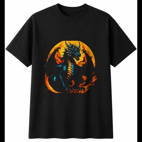 Winged dragon with sparks - winged,
