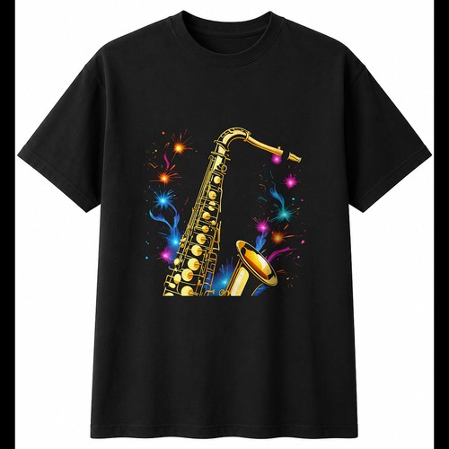 Colourful saxophone with - saxophone,